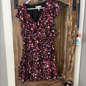 BCBGeneration Black and Pink Floral Dress